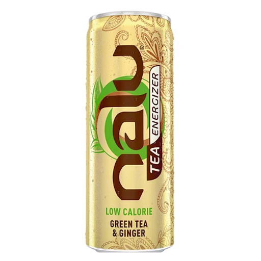 [5126] Nalu Tea Energizer Green Tea & Ginger Can 24 x 25 cl