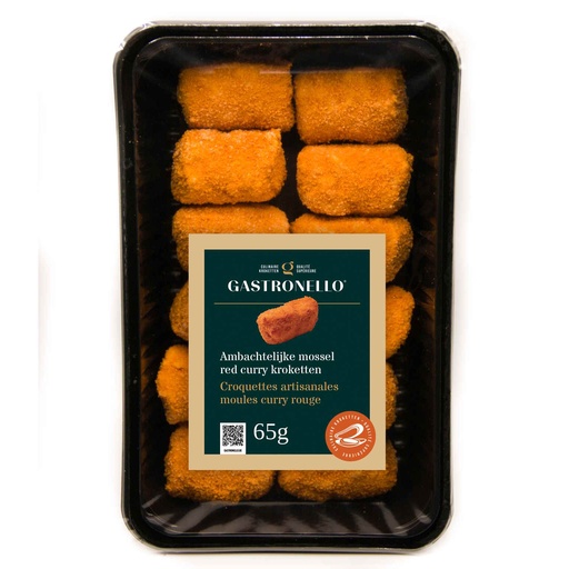 [0960] Mossel Red Curry Kroketten Ambachtelijk Gastronello 12 x 65 gr