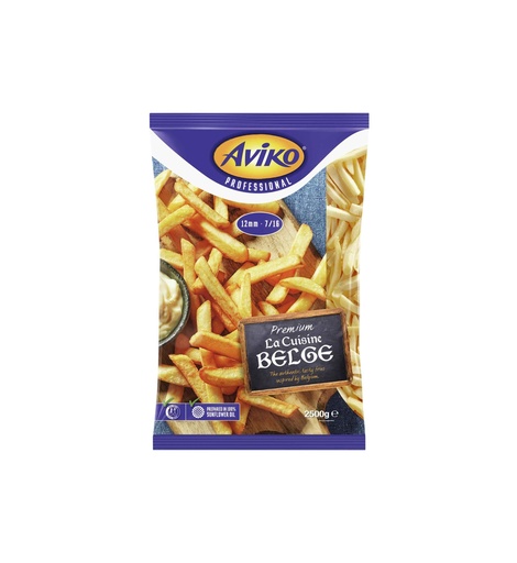 [3420] Frieten 12 mm Diepvries Cuisine Belge Aviko 5 x 2,5 kg
