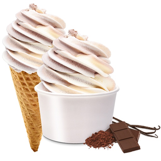 [9057] Chocolate/Vanilla Ice Cream One Shot 18 x 160 ml