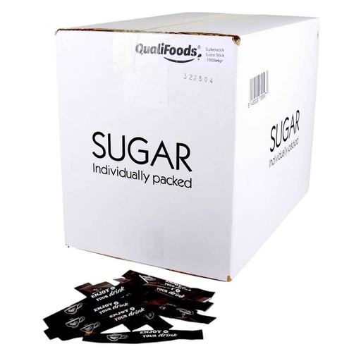 [PR/09862] Bâtonnets de sucre Qualifoods 1000 x 4 gr