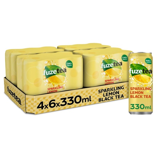 [19306] Fuze Tea Black Tea Peach Rose No Sugar Pet 24 x 40 cl