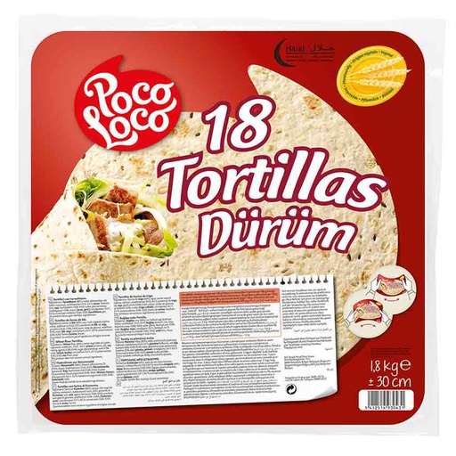 [PR/10442] Tortillas Durum Antalya 30 cm Poco Loco 18 pcs