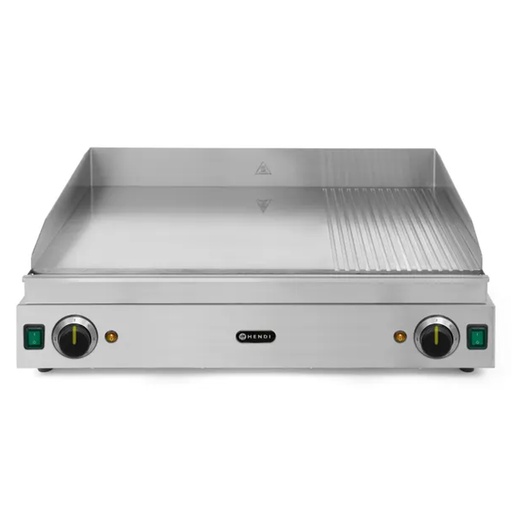 [PR/10548] 203163 Plaque de Cuisson Profi Line 2/3 Lisse 1/3 Rainurée Inox Hendi
