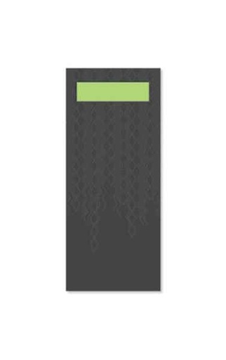 [4858] Tork Pochette Zwart/Limoen 5 x 100 st