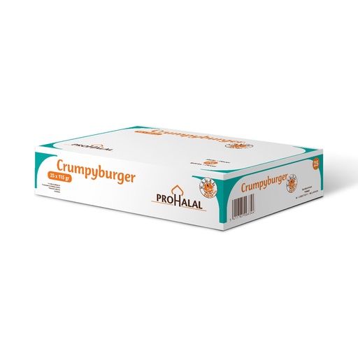 [0165] Crumpy Burger Extra Poulet Prohalal Vanreusel 25 x 115 gr
