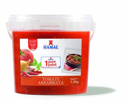 Tomaat Arrabiata Saus (opwarmbaar) Hamal 3 kg