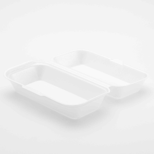 [18894] Rib Burger / Hot-Dog Box  Re-8  Xps/Isomo White  (1673) 125 pcs