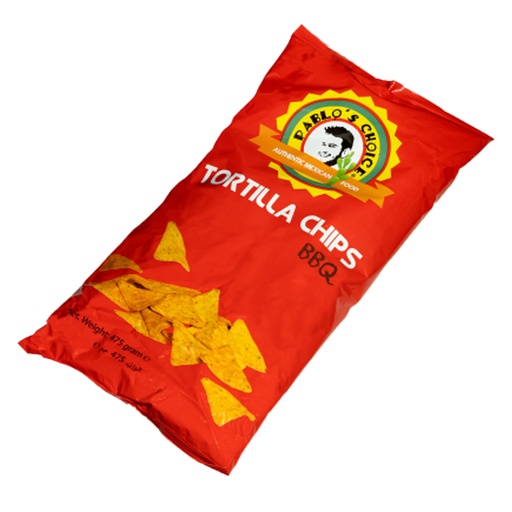 [19275] LA295.1 Nacho Tortilla Chips BBQ 475 gr Pablo's Choice