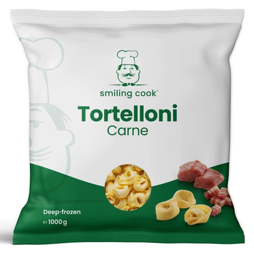 [7597] Tortellini Vlees 100% Runds Smiling Cook 10 kg