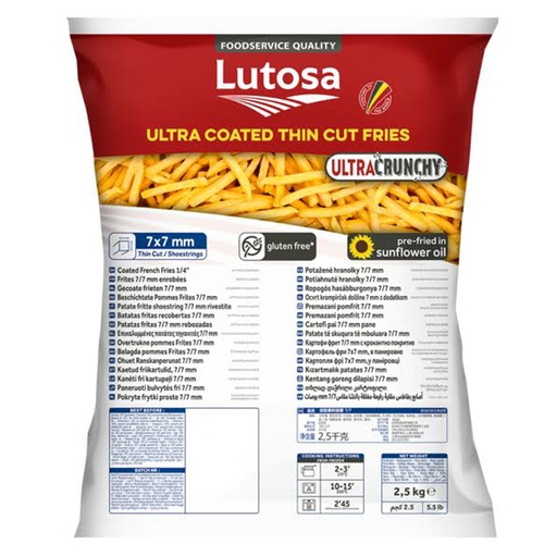 [PR/22853] Frieten Ultra Crunchy 7/7 Lutosa 4 x 2,5 kg