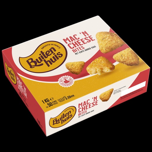 [PR/22884] Mac 'N Cheese Bites Buitenhuis 50 x 20 g
