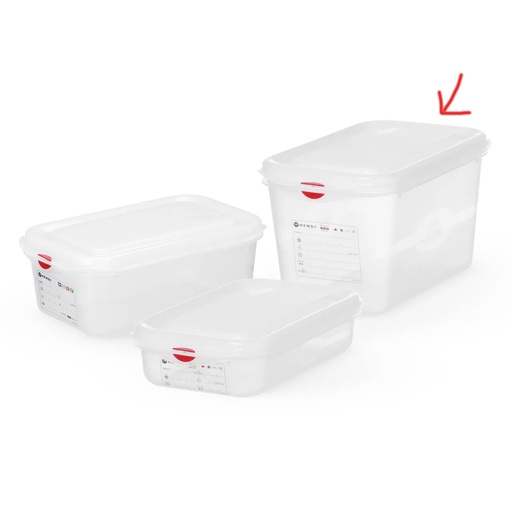 [PR/22942] 873212 Container Polypropyleen + Deksel GN 1/4 Hendi 4,3 L 