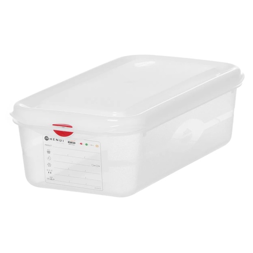 [PR/22944] 873236 Container Polypropyleen + Deksel GN 1/3 Hendi 4 L 