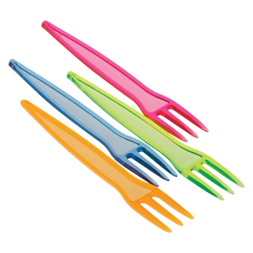[PR/23076] Plastic Chip Forks Assorted Colors 1000 pcs