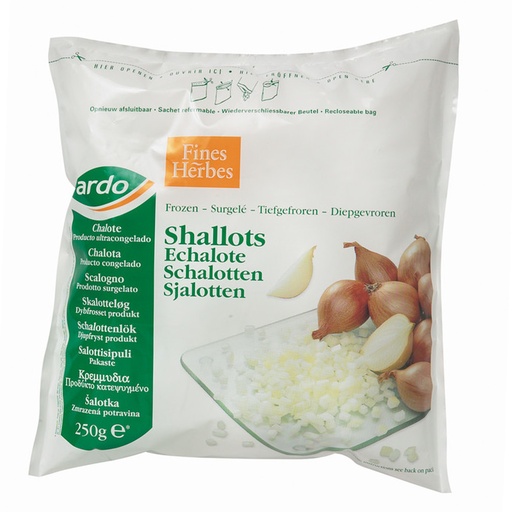 [W6012] Sjalot Gesneden Ardo 250 gr
