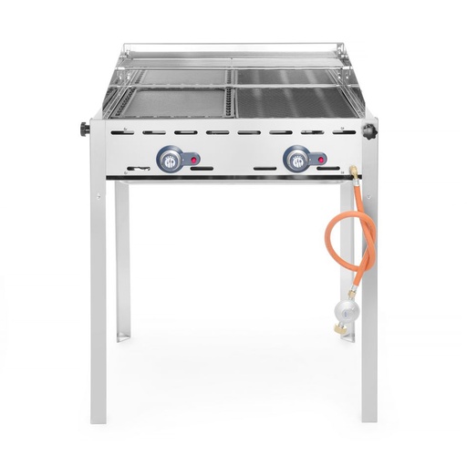 [100276] Green Fire Met 2 Branders - Met Bakplaat En Rooster - Hendi - 149508