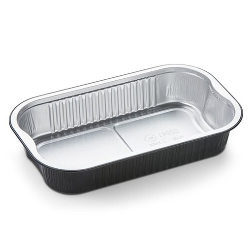 [9768] Alu Schaal Ready To Cook - 1440 ml - 256 x 162 x 47 - Zwart - 50 st