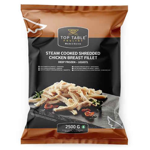 [7305] 1018371 Shredded Chicken Breast Plain Top Table 2,5 kg