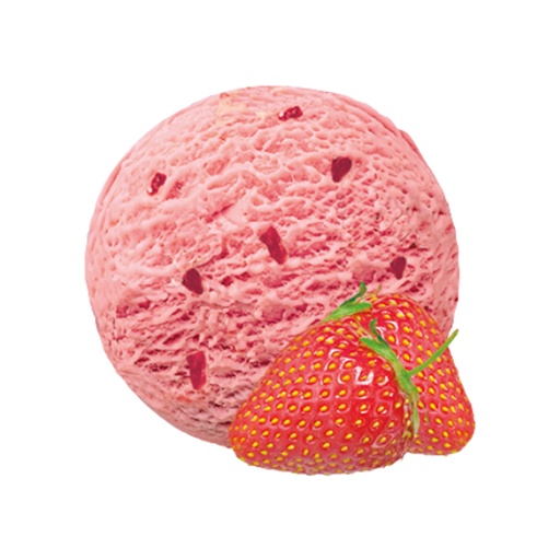 [9082] Roomijs Aardbei Extra Ijsboerke Caddy 5 L