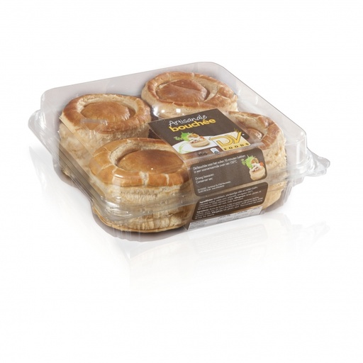 [W1500] Puff Pastry Shells / Vol-au-Vent Cases Traiteur DV Foods 4 x 35 gr
