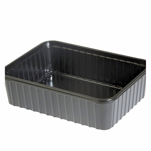 [4085] Bac à Spaghetti Noir Rectangle 750 cc - 12 x 50 pcs