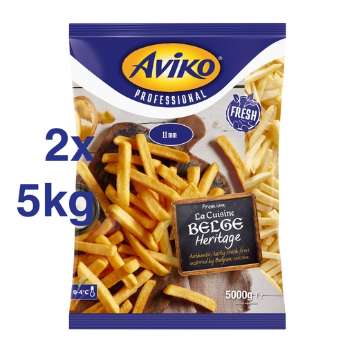 [3376] Frieten 11 mm Vers Cuisine Belge Heritage Aviko 2 x 5 kg