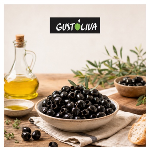 [9458] Olijven Zwart Ontpit Gustoliva 720 gr 
