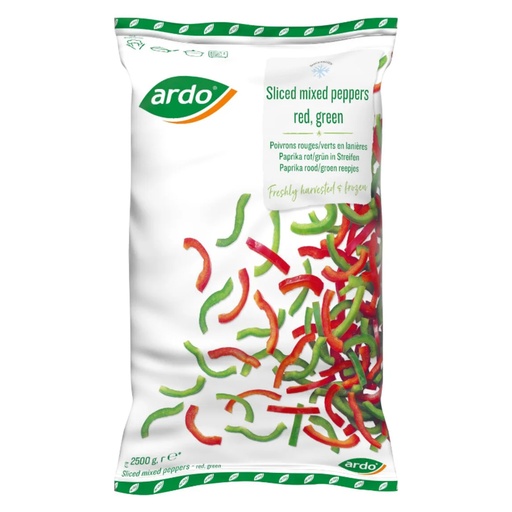 [19131] Red And Green Pepper Strips Ardo 2,5 kg