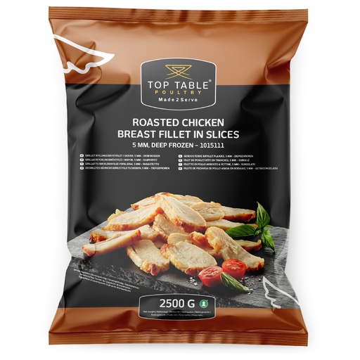 [2551] 1015111 Roasted Chicken Breast Slices 5 mm Top Table 2,5 kg