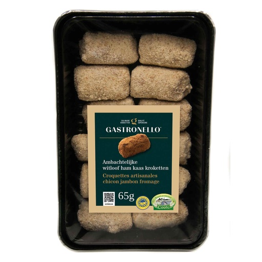 [0924] Kroket Witloof/Ham/Kaas Gastronello 12 x 65 gr