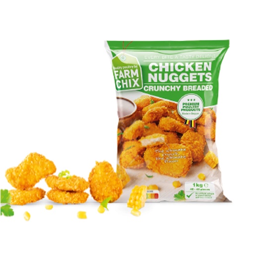 [6003] Chicken Nuggets Crunchy Breaded Farm Chix 1 kg