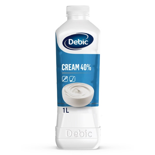 [5789] (Slag)Room Ongesuikerd 40%  Debic 1 L