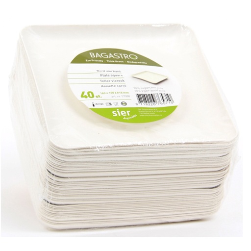 [14554] Bagastro Bord Vierkant 160 x 160 x 15 mm - 40 st