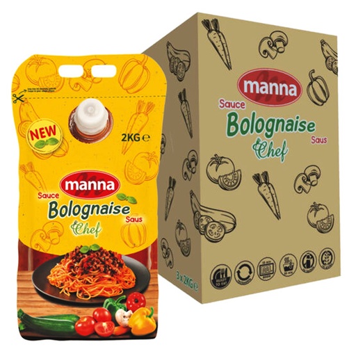 [2172] Bolognaise Saus Chef Manna Pouch 2 kg