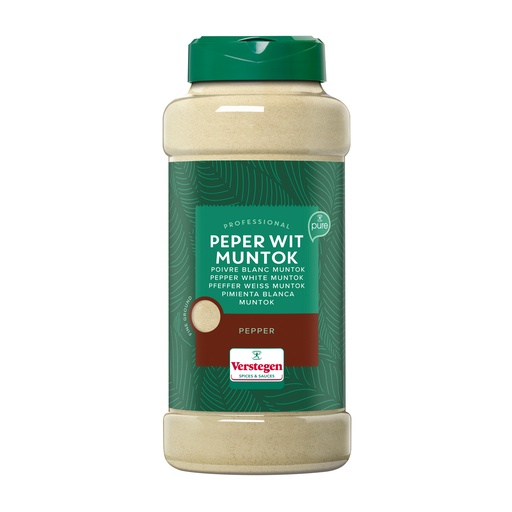[W4940] Peper Gemalen Wit Muntok Verstegen Pot 500 gr