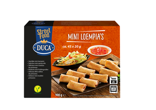 [W3424] Mini Vegetarian Spring Roll Duca 45 x 20 gr