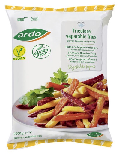 [1626] Groente Frieten Tricolor Ardo 2 kg