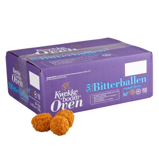 [0701] Bitterballen Oven Rundsvlees Kwekkeboom 2 x 25 x 25 gr