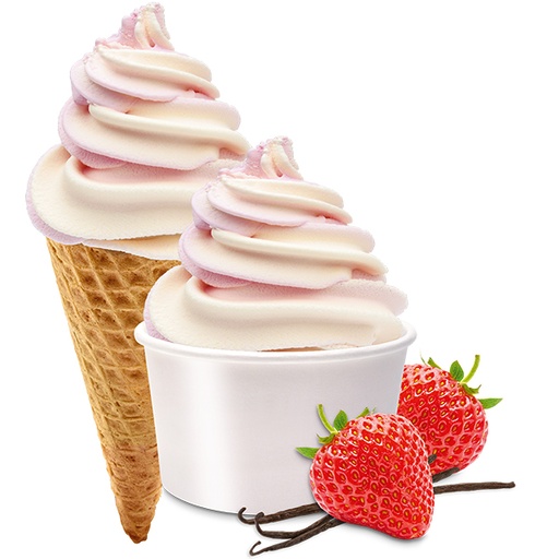 [9058] Strawberry/Vanilla Ice Cream One Shot 18 x 160 ml