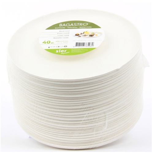[14551] Bagastro Assiette Ronde 200 x 15 mm - 40 pcs