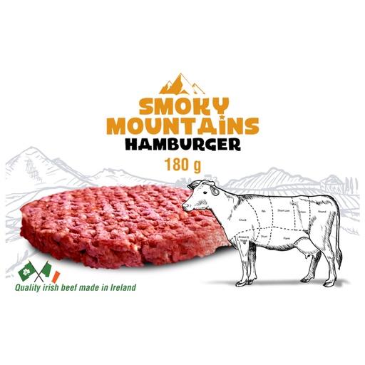 [17944] LA894 Smoky Mountain Hamburger La Streetfood 24 x 180 gr