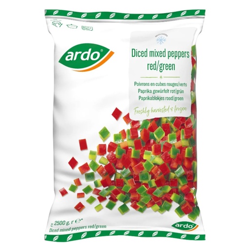 [1637] Poivrons En Des Rouge/Vert Aviko 2,5 kg