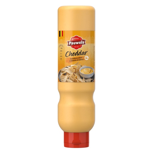 [6091] Cheddar Saus (warm/koud) Pauwels Tube 950 gr