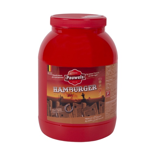 [6118] Hamburger Hot  Saus Pauwels Pet 3 L