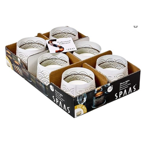 [9515] Dinner Lights Wit - Spaas 6 st
