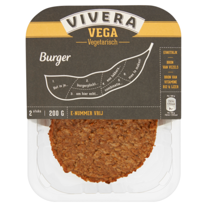 [0727] Hamburger Vegetarisch Vivera 24 x 100 gr